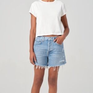 Agolde Parker Long Denim Shorts - Swapmeet (26)